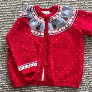 Angel Dear Red and Blue holiday baby Sweater
